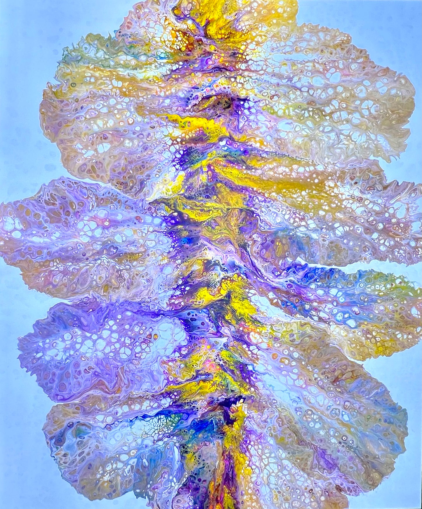 'Cosmic Blossom' - Large Cosmic Heaven Flow Painting - 48" x 40" x 1.5"