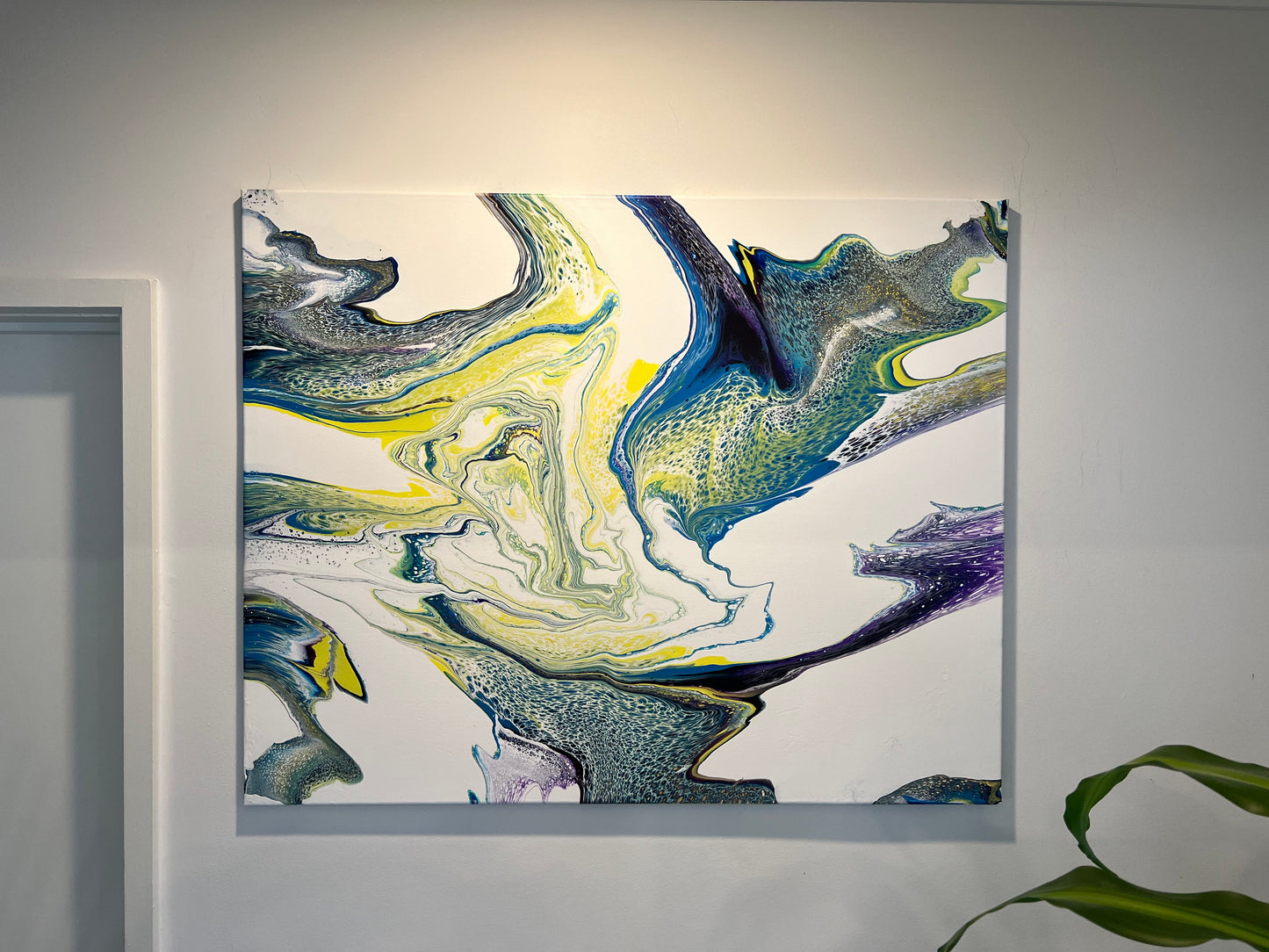 'Oceanic Symphony' - Large Oceanic Heaven Flow Painting - 32" x 40" x .75"