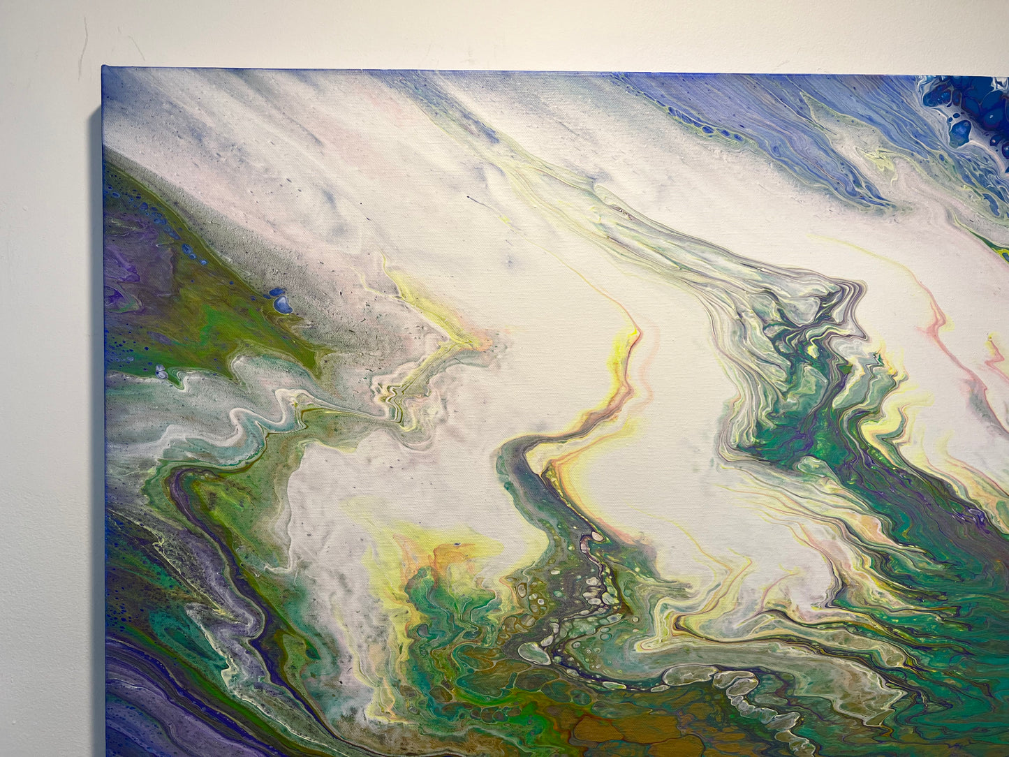 'Celestial Dreams' - Large Mystical Heaven Flow Painting - 40" x 40" x 1.5"