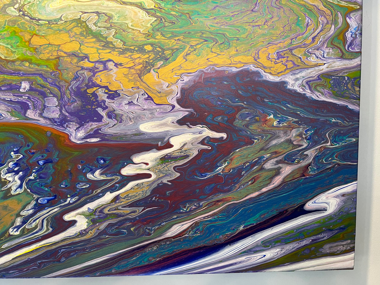 'Celestial Dreams' - Large Mystical Heaven Flow Painting - 40" x 40" x 1.5"