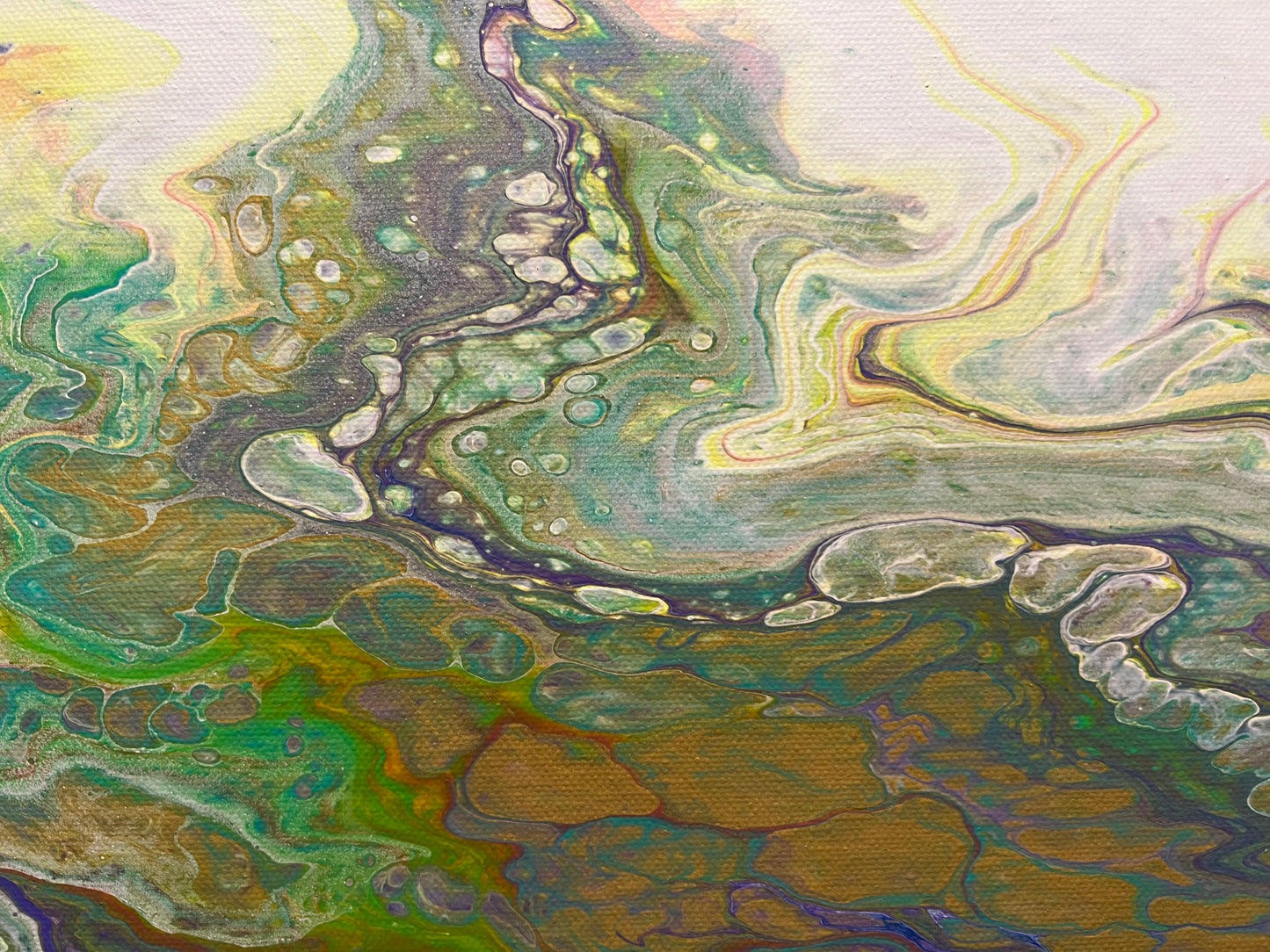 'Celestial Dreams' - Large Mystical Heaven Flow Painting - 40" x 40" x 1.5"