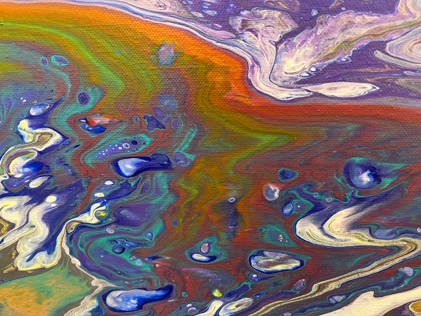 'Celestial Dreams' - Large Mystical Heaven Flow Painting - 40" x 40" x 1.5"